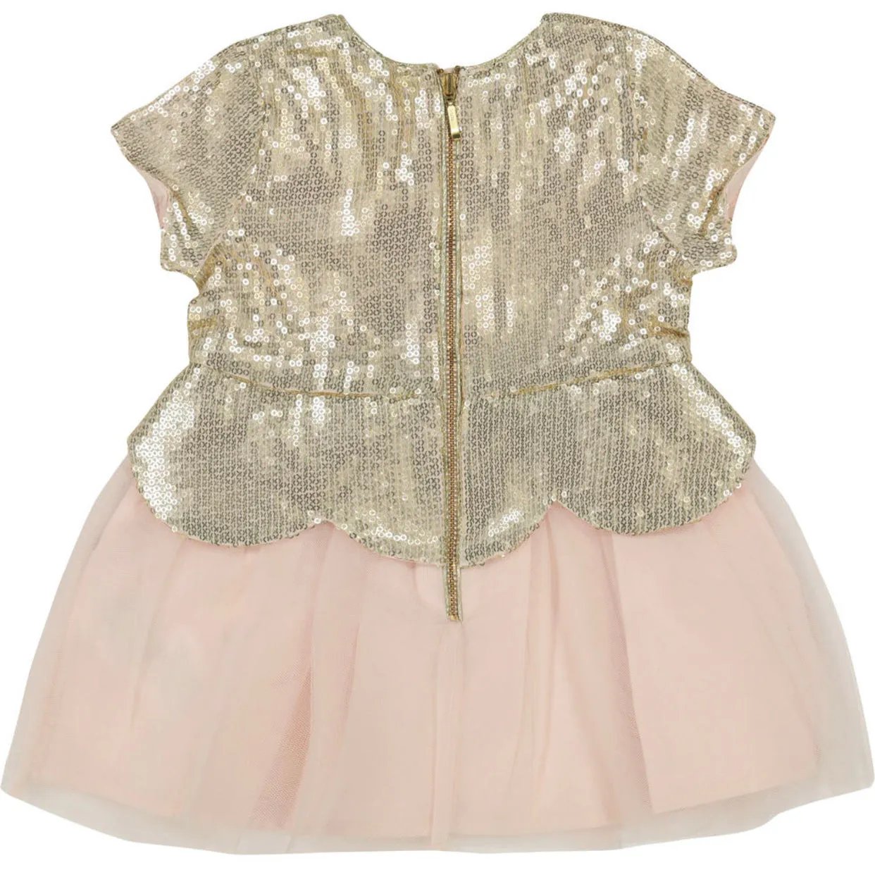 Billyblush Pink and Gold Tulle Dress