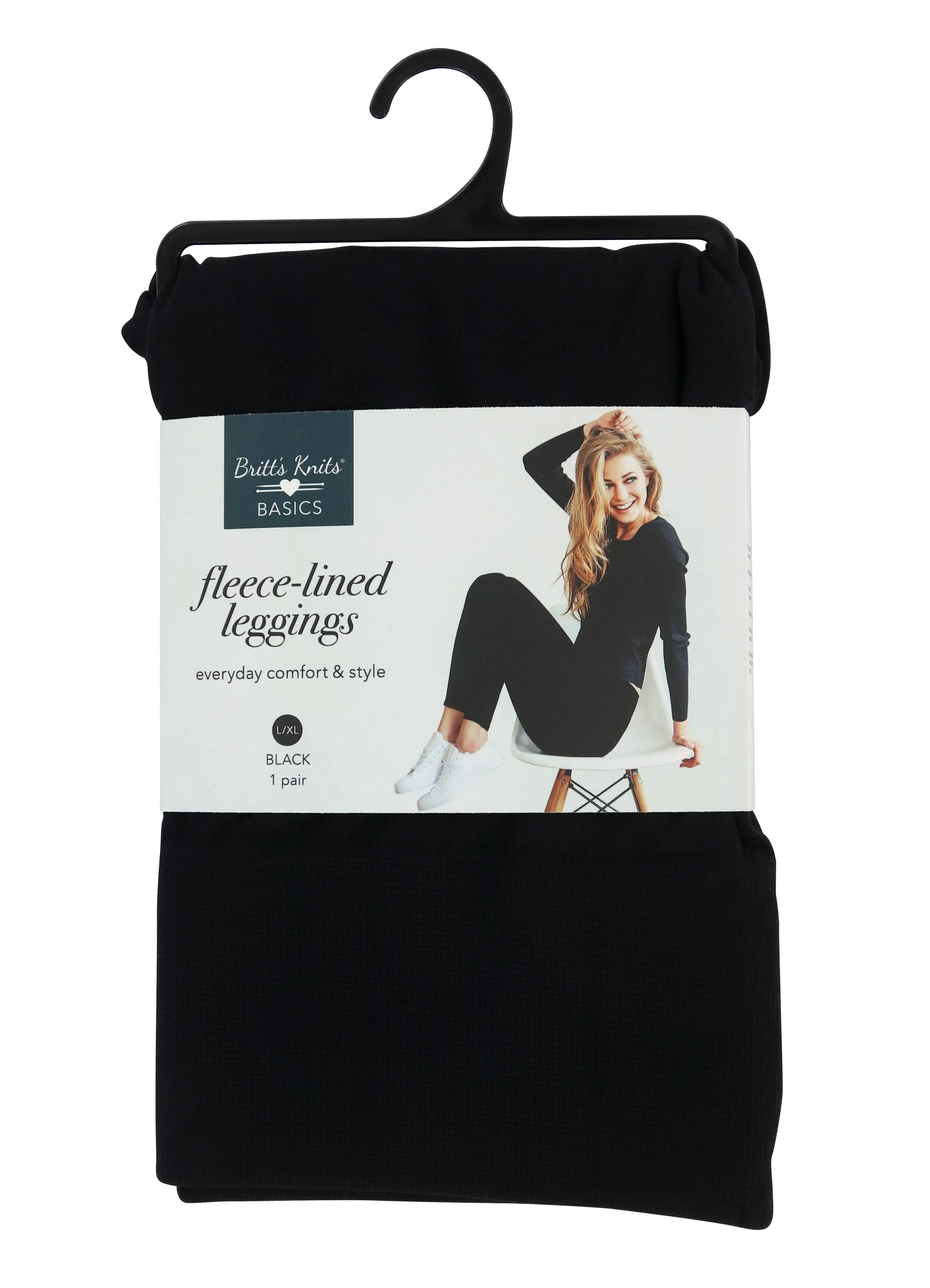 Black Fleece Lined Leggings