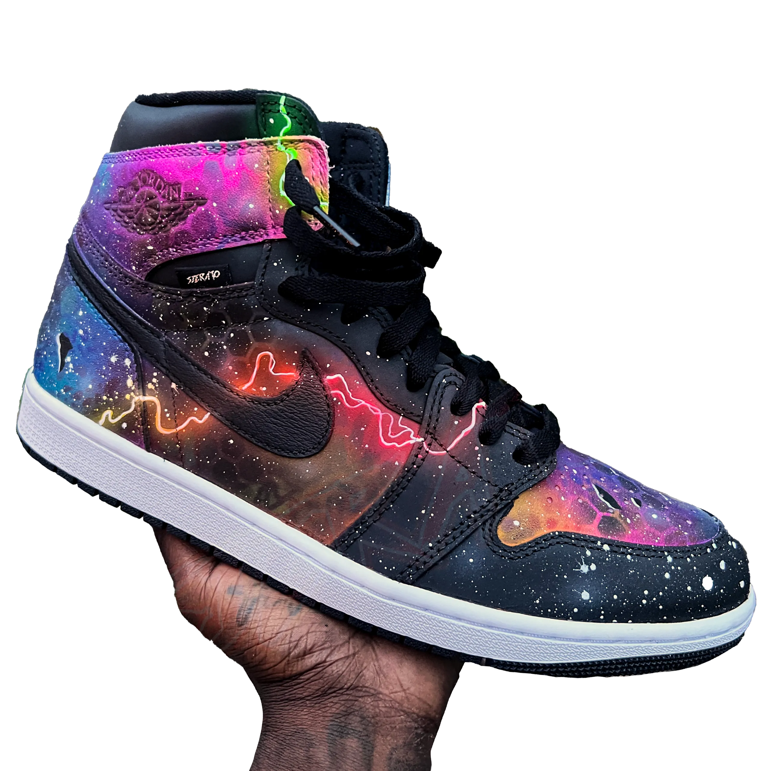 Black Toe "Galaxy" Air Jordan 1 Retro High by Sierato x Artisan Echelon