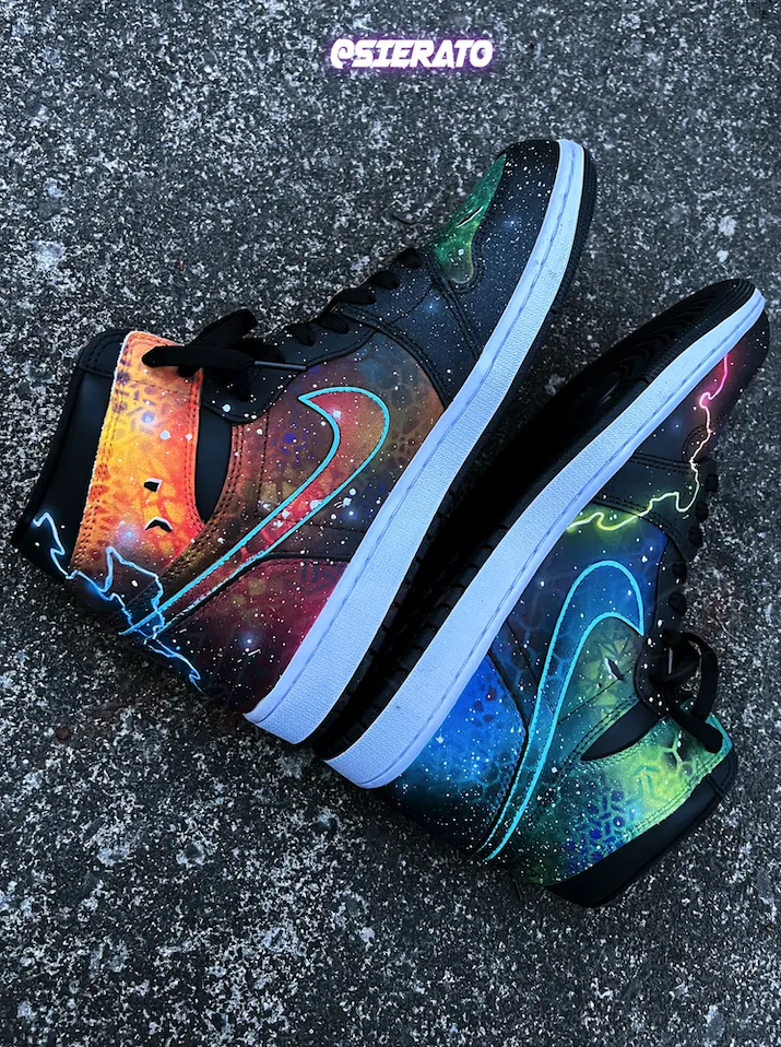 Black Toe "Galaxy" Air Jordan 1 Retro High by Sierato x Artisan Echelon