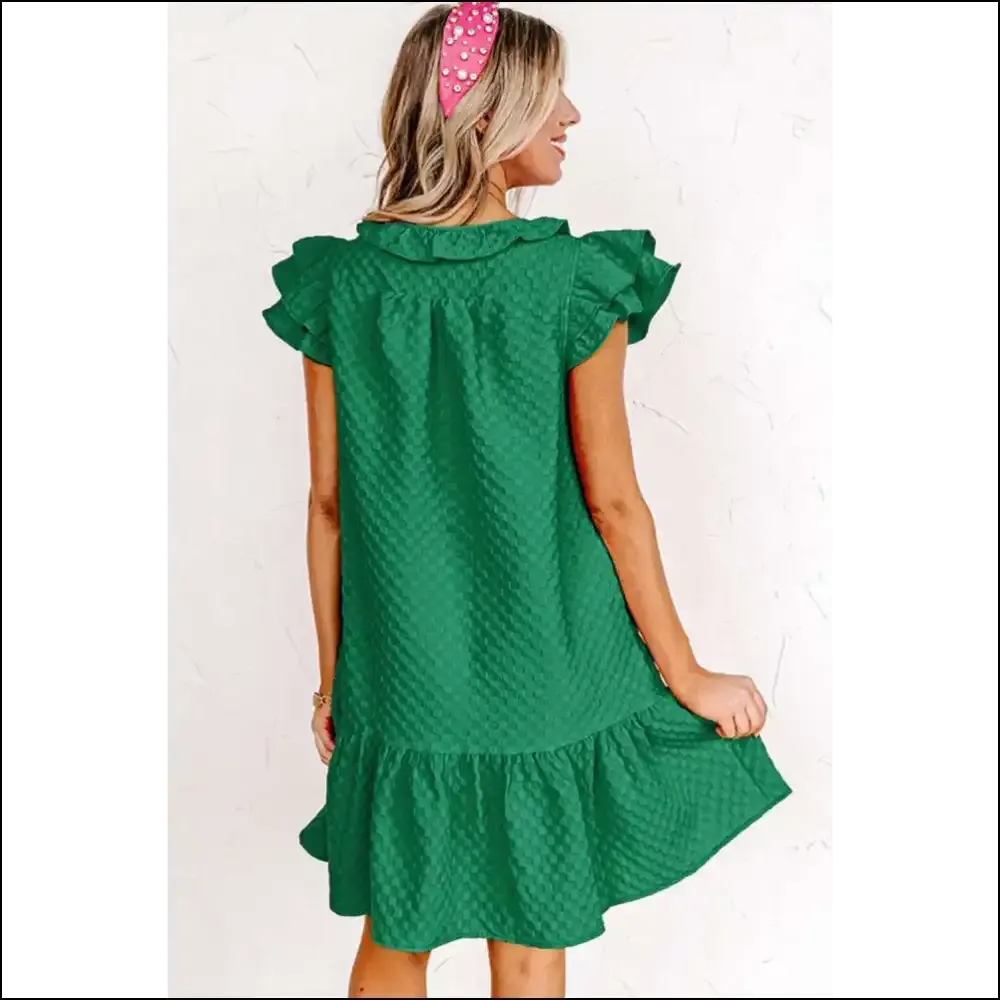 Blackish Green Flutter Dress: Needful Things Made me do it 😈
