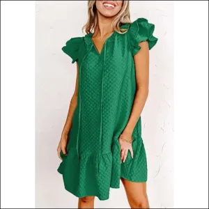 Blackish Green Flutter Dress: Needful Things Made me do it 😈