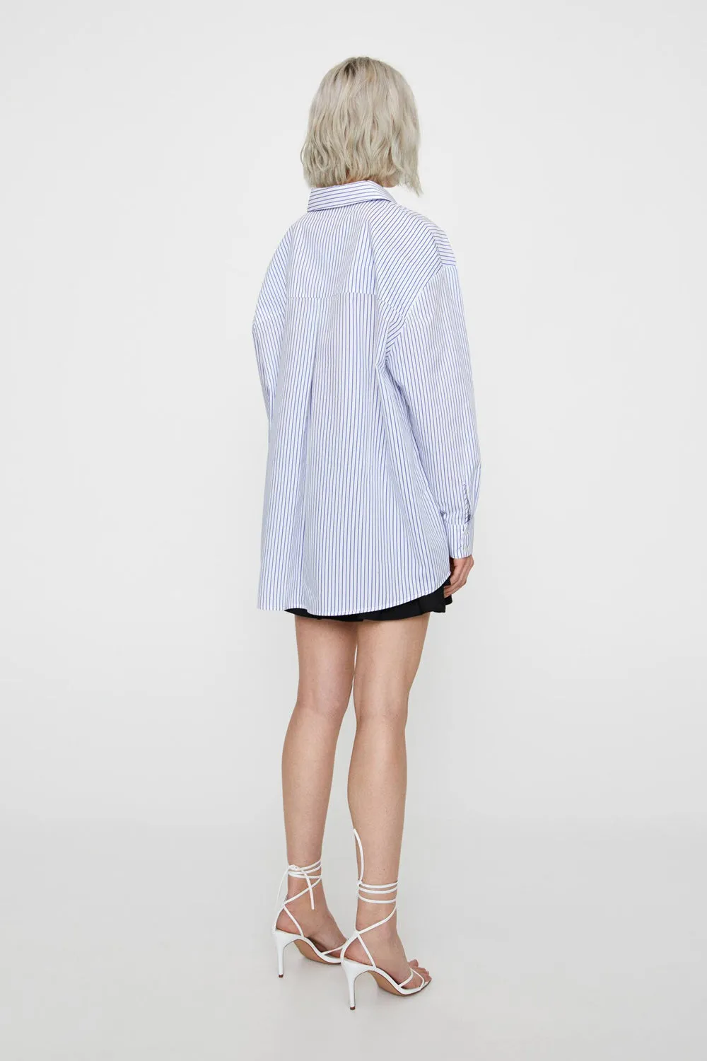 Blue Striped Oversize Shirt