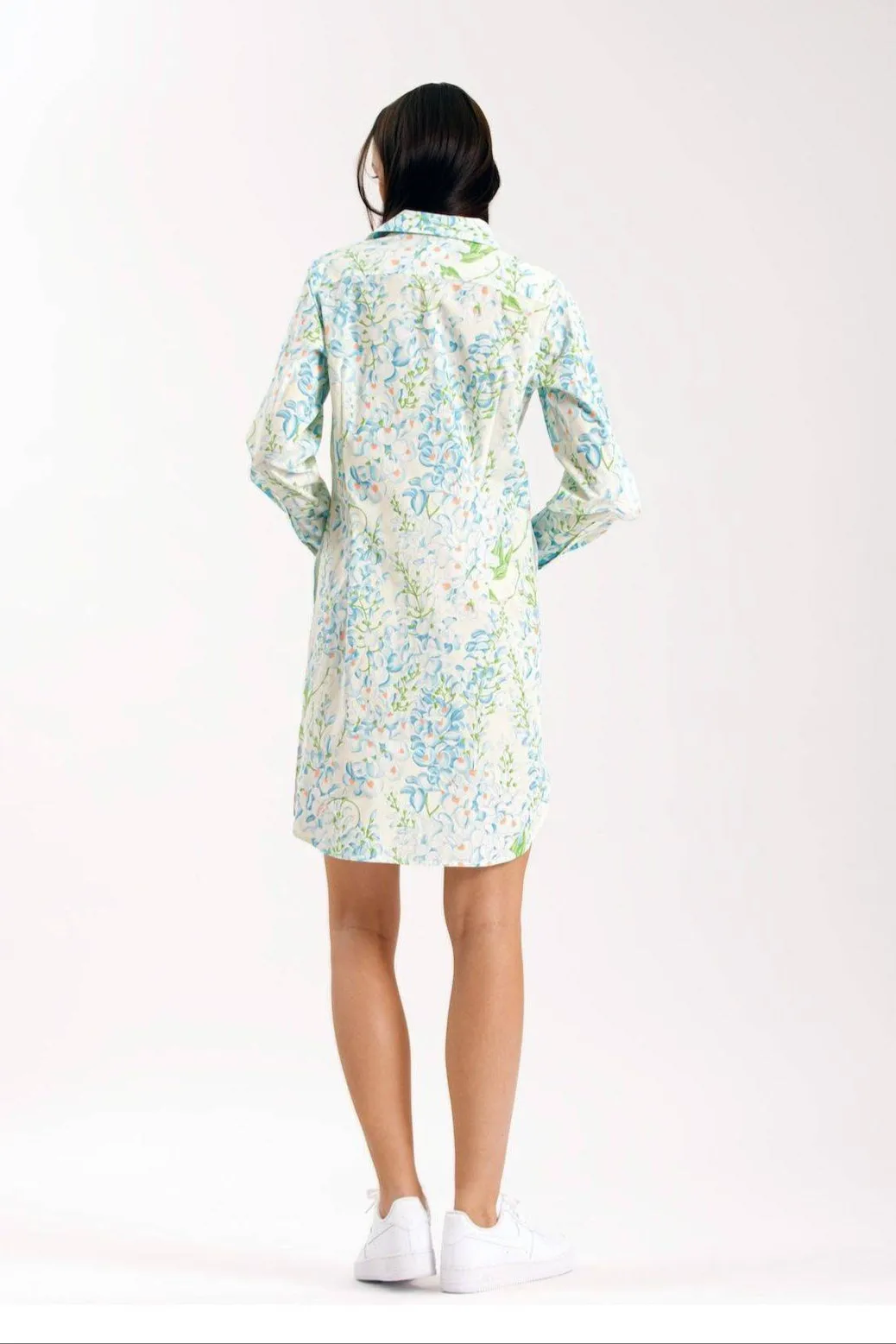 Blue Wisteria Floral Amory Dress
