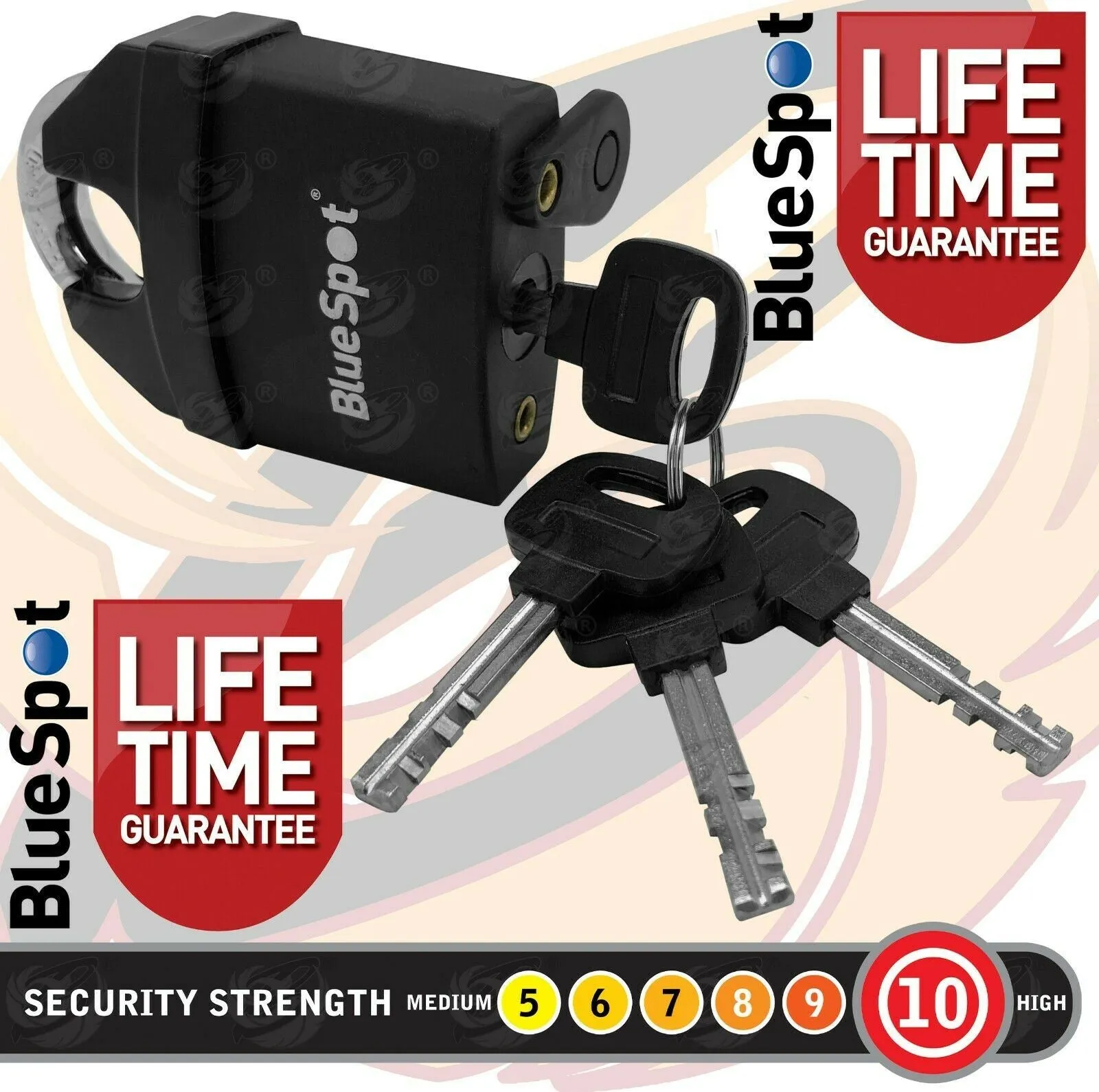 BLUESPOT 65MM HIGH SECURITY PADLOCK