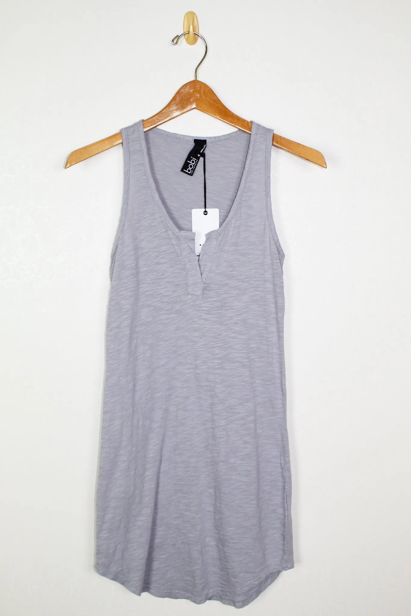 Bobi Split Neck Tank Dress