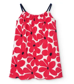 Boboli Allover Red Flower Dress