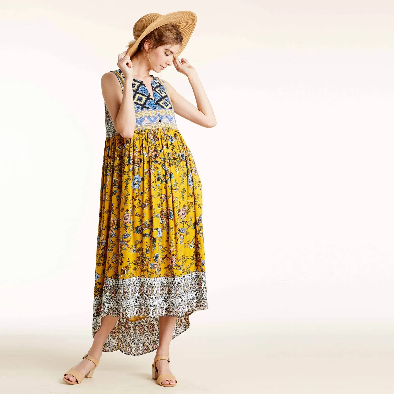 Bohemian Vibes Hi-Lo Maxi Dress