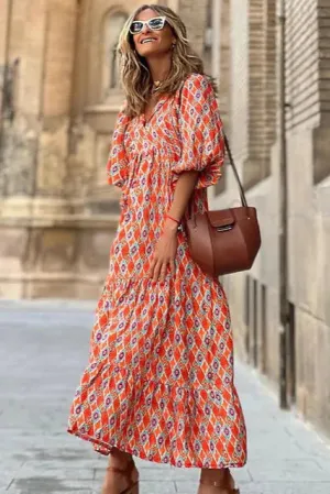 Boho Print Maxi Dress | Lightweight & Flowy | Effortless Style