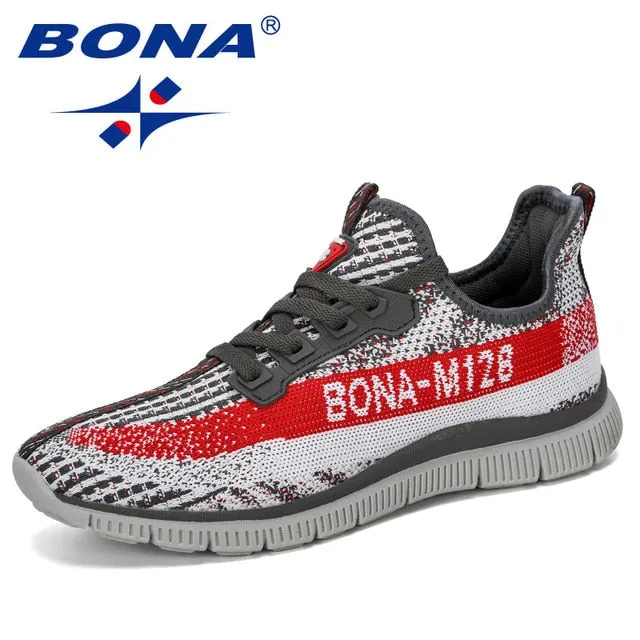 BONA 2019 New Style Sneakers Men Autumn Baskets Breathable Casual Shoes Man Sapato Masculino Krasovki Zapatos De Hombre Trendy