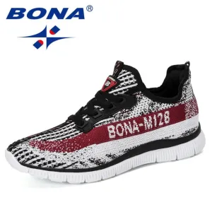 BONA 2019 New Style Sneakers Men Autumn Baskets Breathable Casual Shoes Man Sapato Masculino Krasovki Zapatos De Hombre Trendy