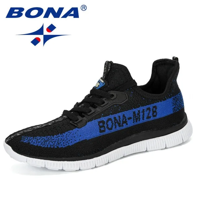 BONA 2019 New Style Sneakers Men Autumn Baskets Breathable Casual Shoes Man Sapato Masculino Krasovki Zapatos De Hombre Trendy