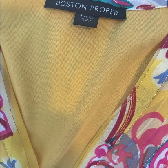 Boston Proper Surpice Paisley Blouston Dress Size XS NWOT