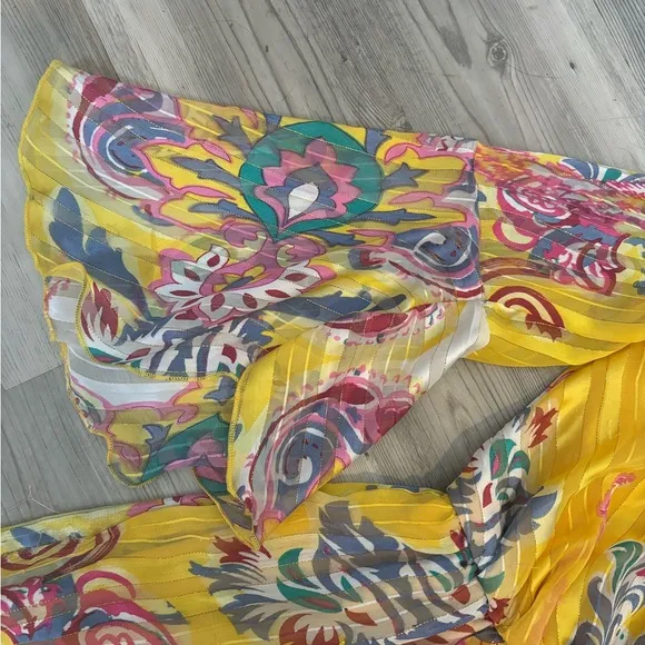 Boston Proper Surpice Paisley Blouston Dress Size XS NWOT