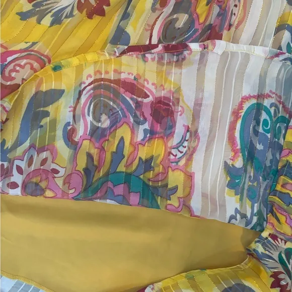 Boston Proper Surpice Paisley Blouston Dress Size XS NWOT