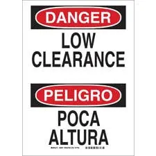 Brady Bilingual DANGER Low Clearance Sign/ Buy online