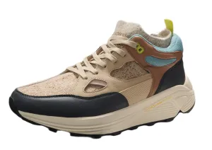 BRANDBLACK Men's Beige Colorblock Aura High Top Lace Up Sneakers #421BB 10 NWB