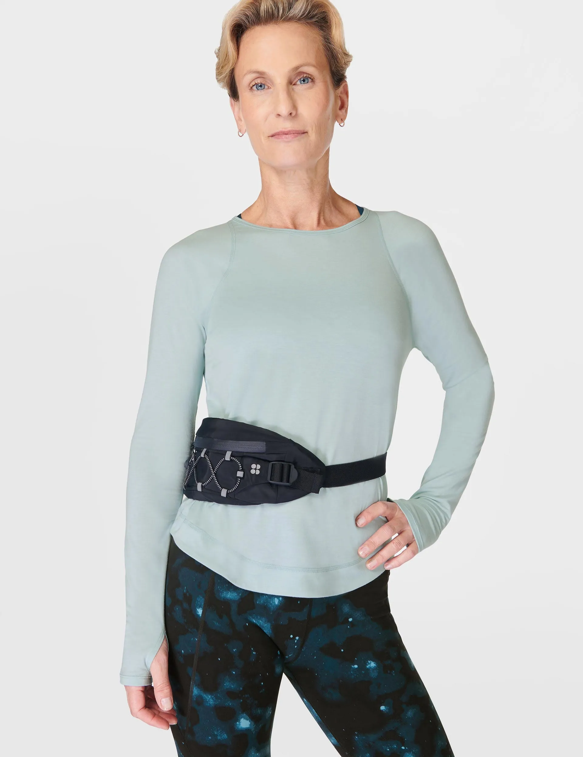 Breathe Easy Running Long Sleeve Top - Muted Teal Blue