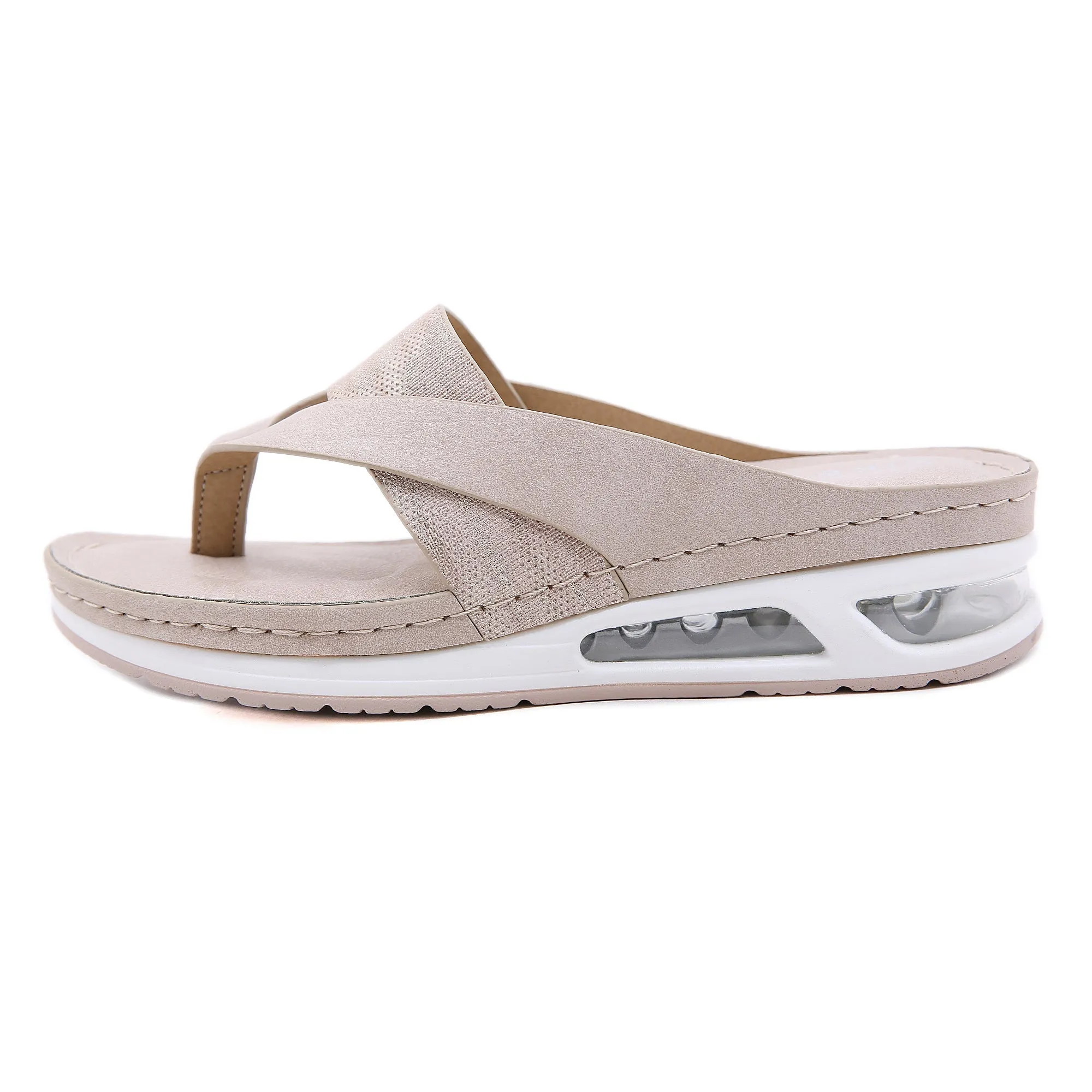 Brinkley Relief T-Strap Flip Flop - Nude