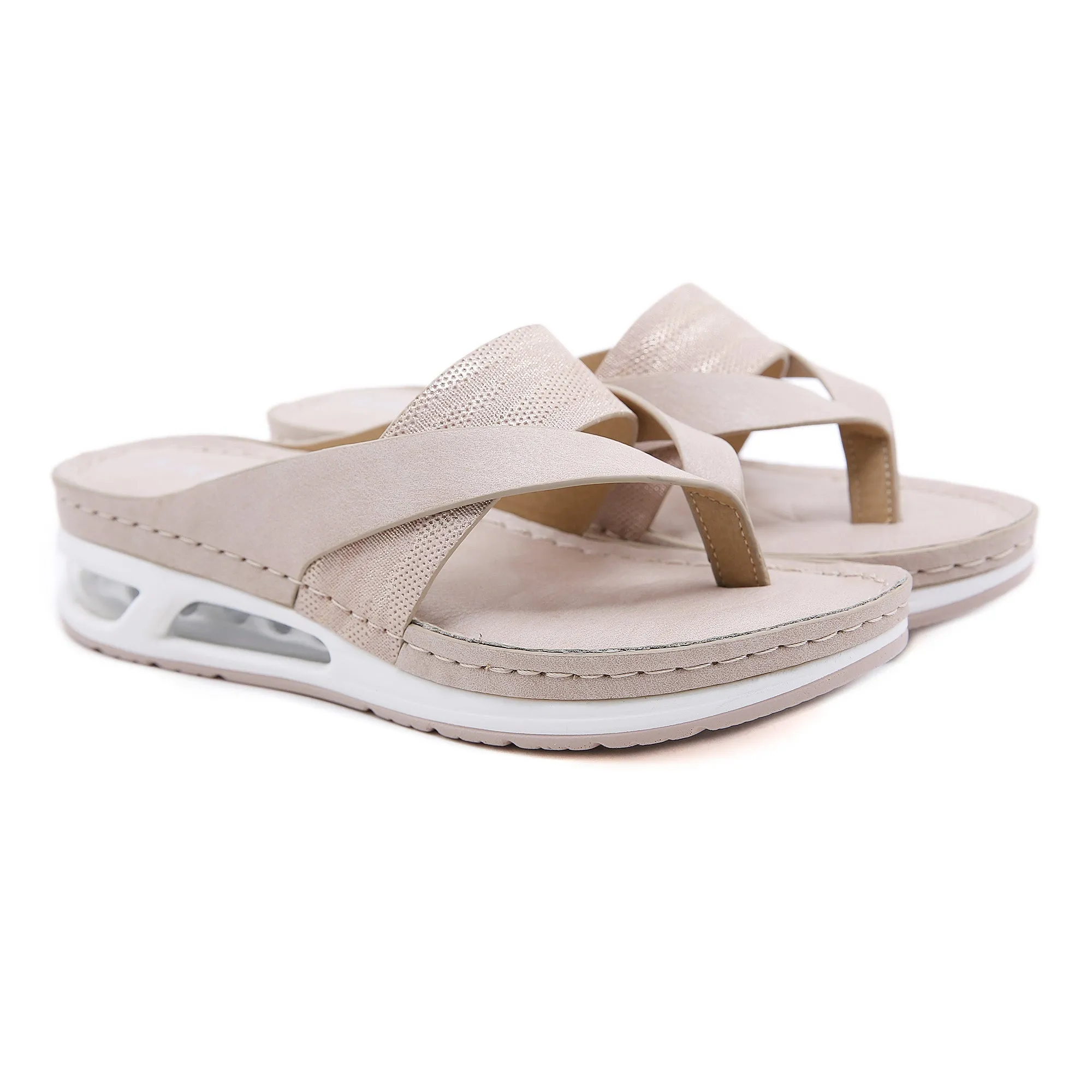 Brinkley Relief T-Strap Flip Flop - Nude