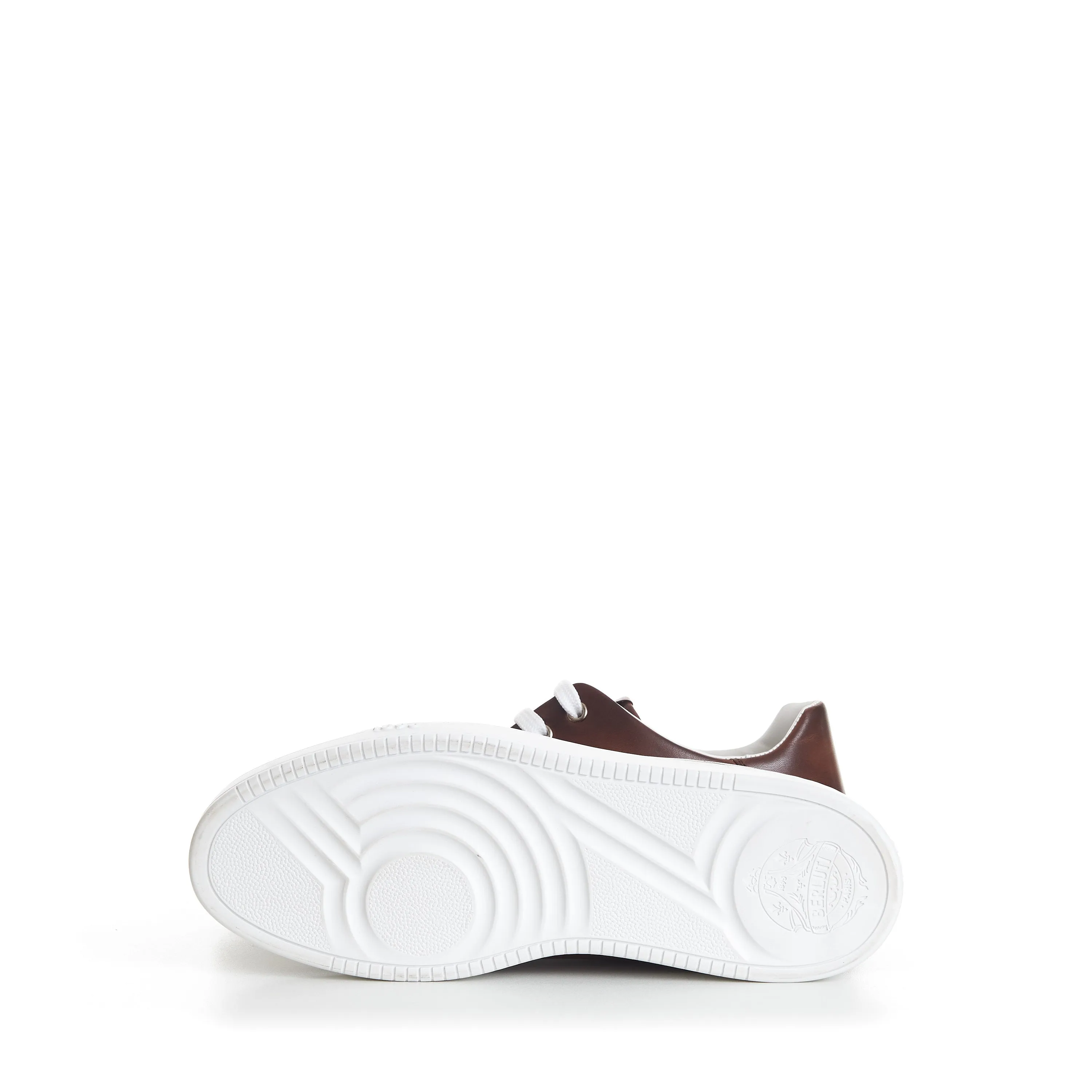 Brown Playtime Patina Scritto Leather Low Top Sneaker