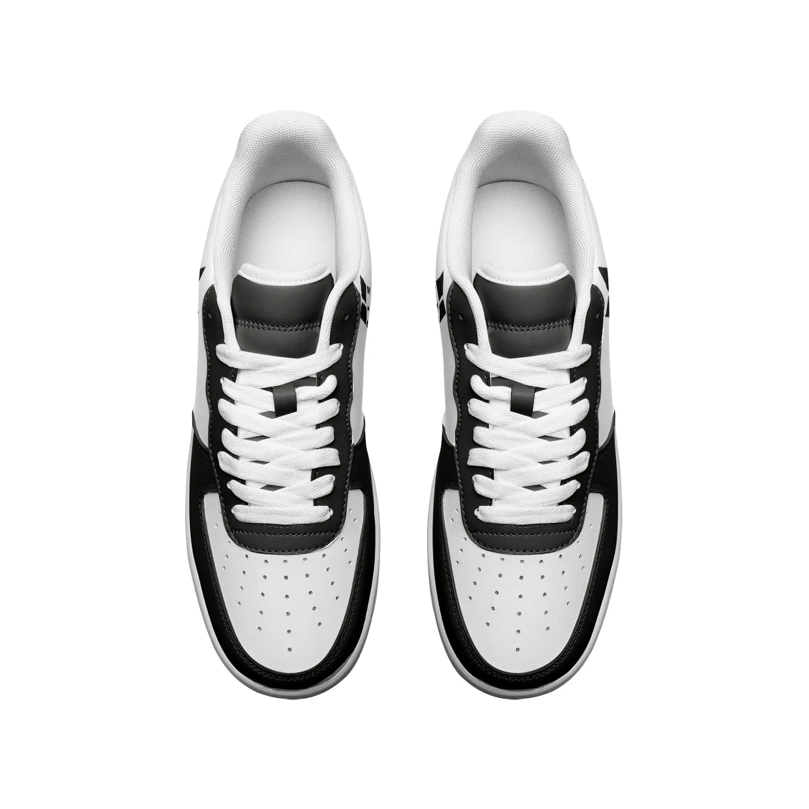 BTS Logo Unisex Low Top Leather Sneakers Black