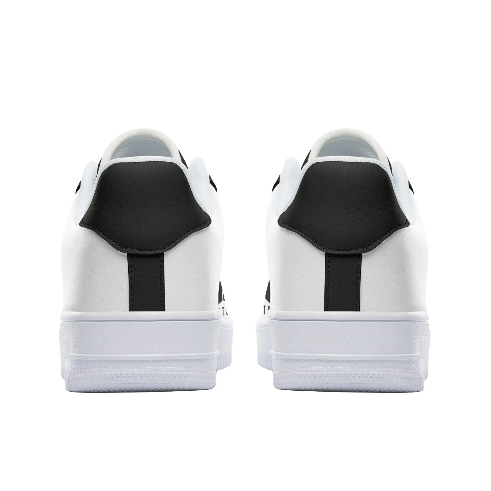 BTS Logo Unisex Low Top Leather Sneakers Black