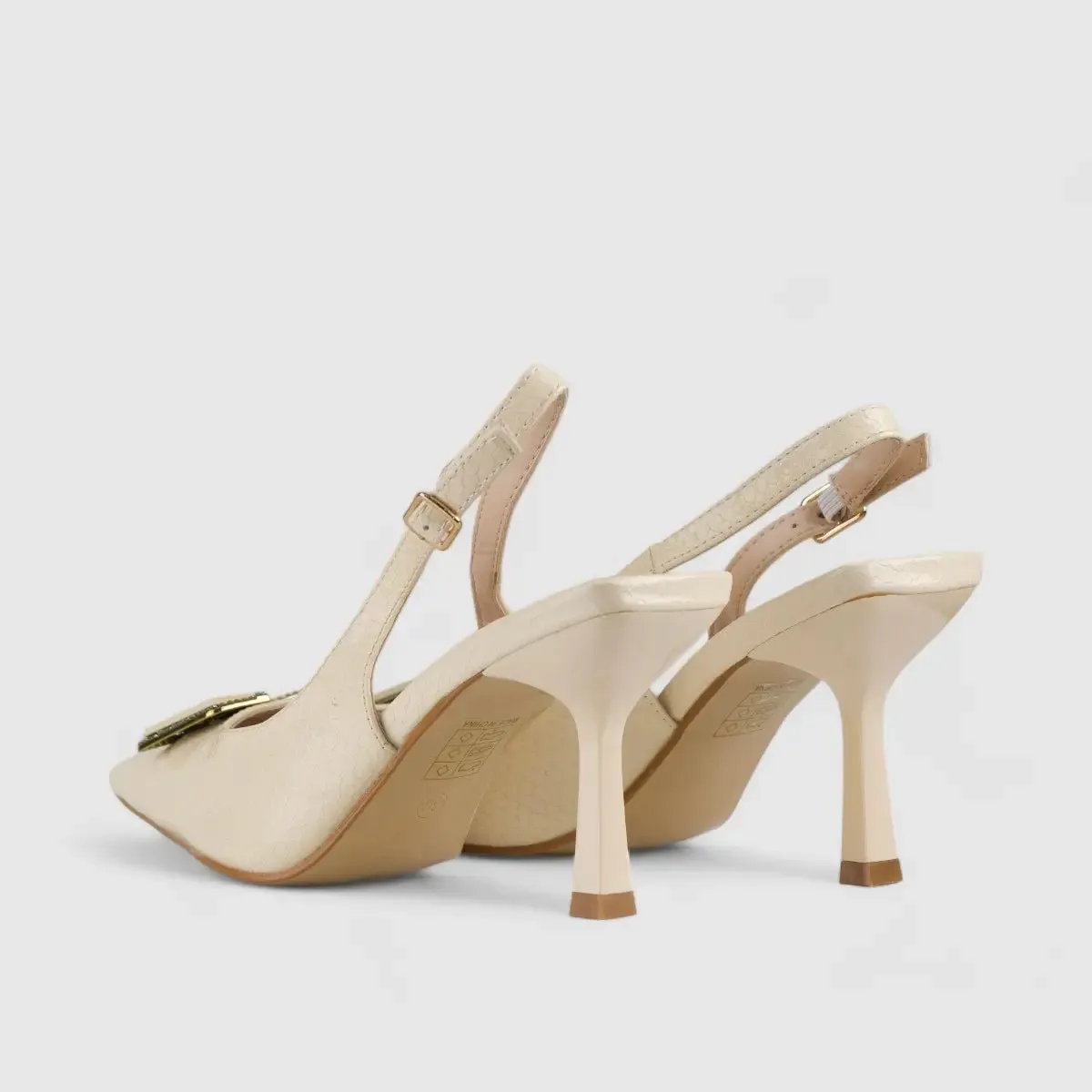 Bulbul Dress Slingback Heel Court Beige HAR007