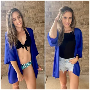 Cabana Life Kimono - Royal Blue