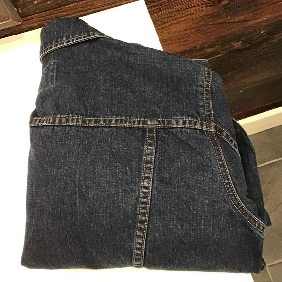 Calvin Klein Trucker Jacket Dark Wash Jean Jacket Denim Coat Med