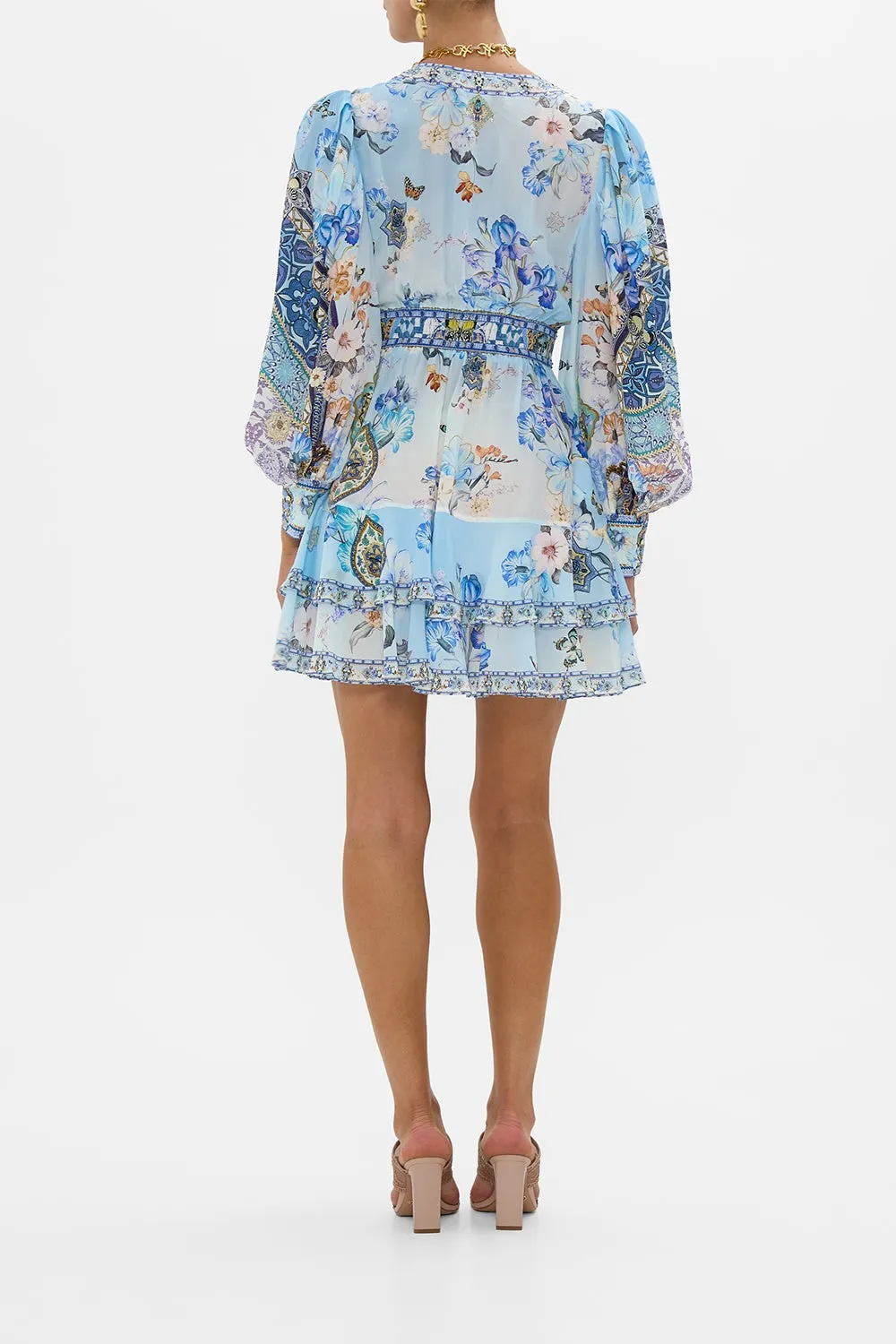 Camilla Button Front Frill Dress in Al Manial Palace Memoirs