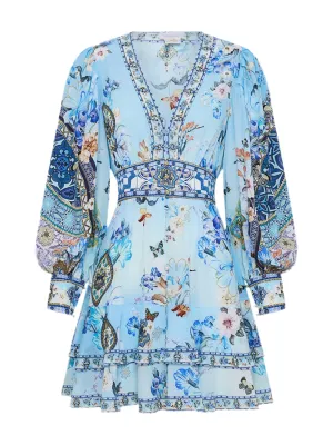 Camilla Button Front Frill Dress in Al Manial Palace Memoirs
