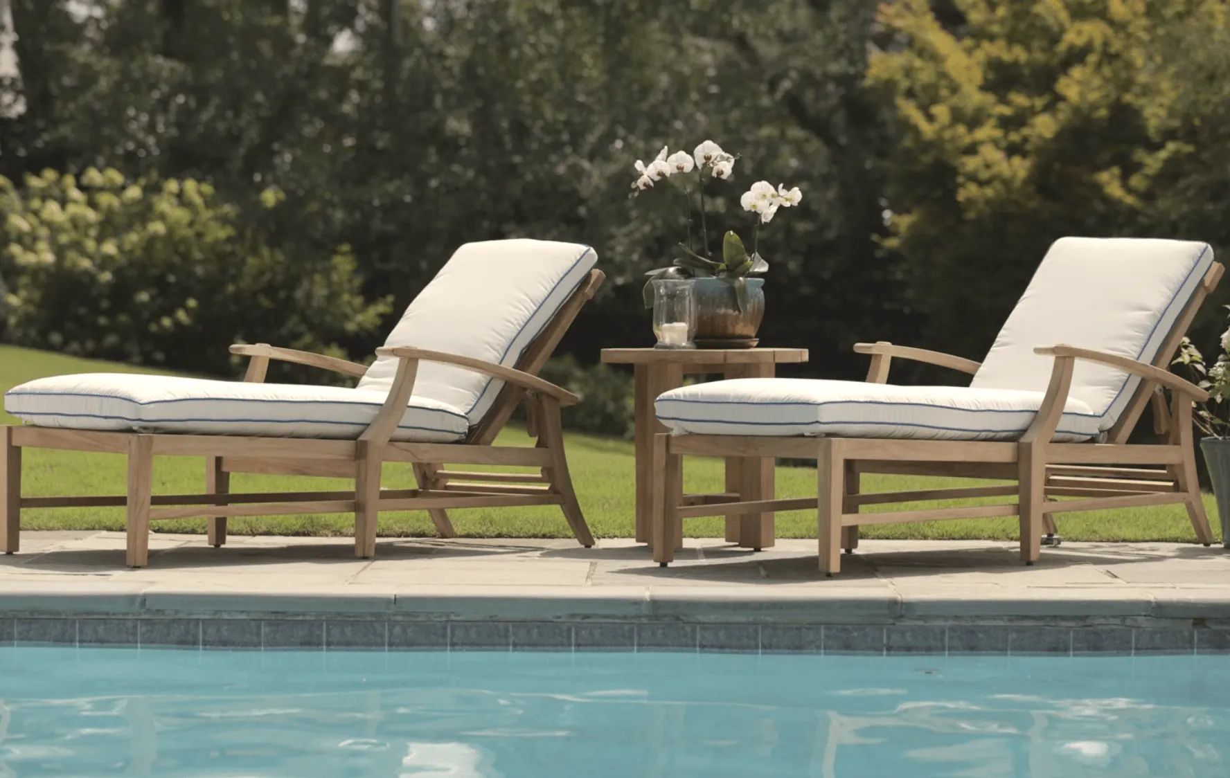 Cape Cod Chaise Lounge - Natural Teak