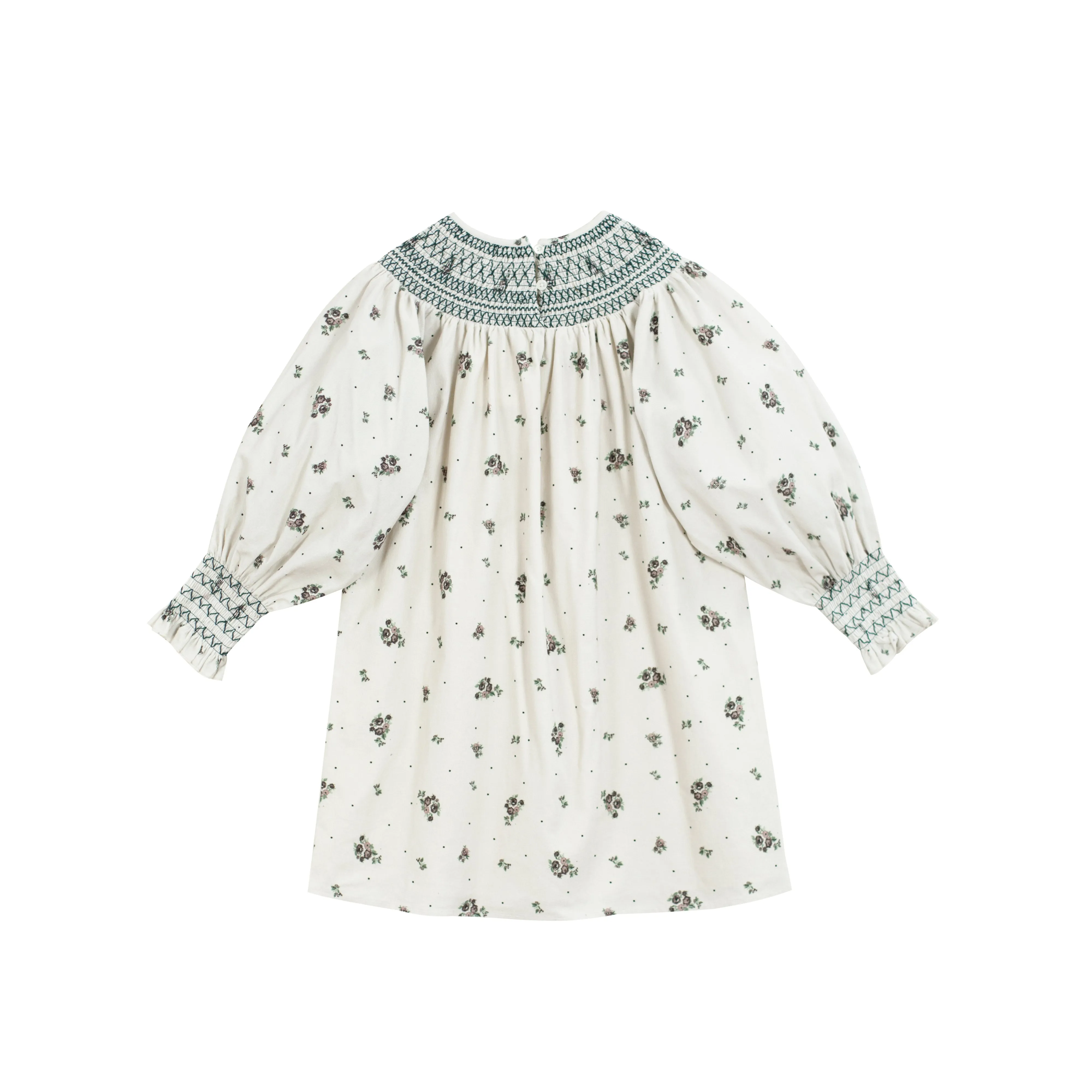 Carla cream flower dress by C'era Una Volta
