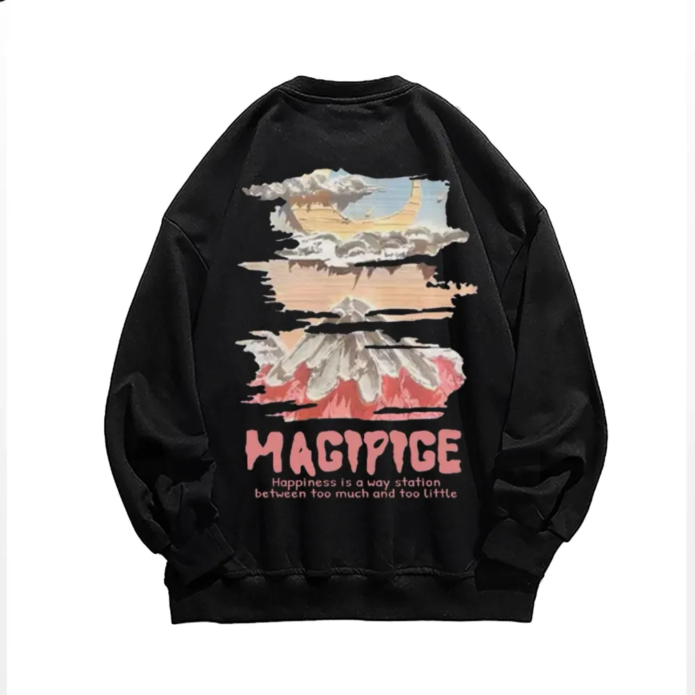 Casual Comic Volcano Sweatshirt