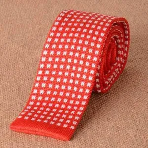 Casual Knitted Neck Tie - Deep Pink