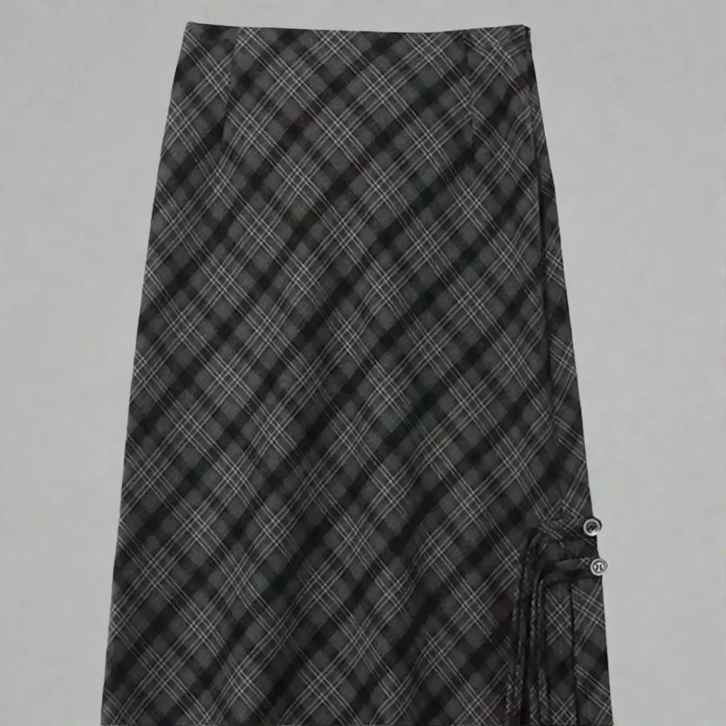 Casual Plaid Skirt