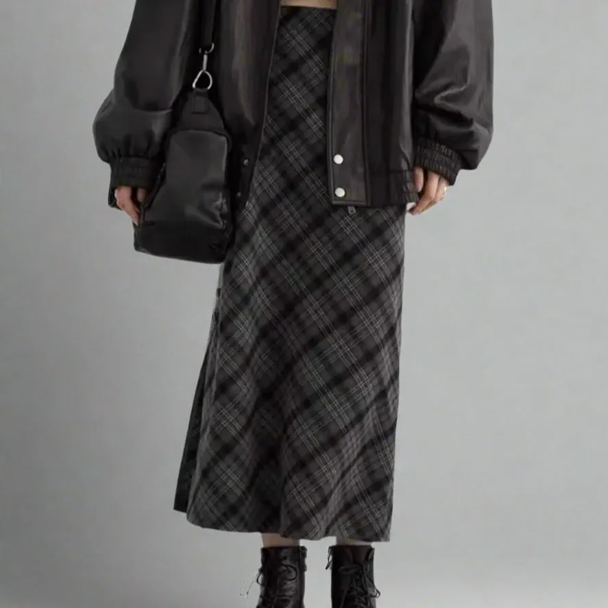 Casual Plaid Skirt
