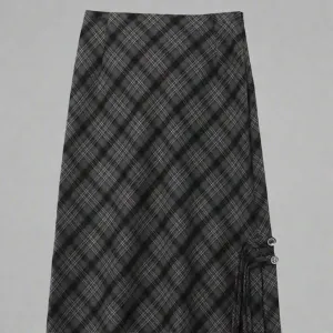 Casual Plaid Skirt