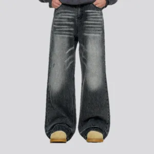 Casual retro whiskered jeans for men