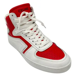Celine Optic White / Red Spring 2022 Calfskin CT-01 Z High Top Trainer