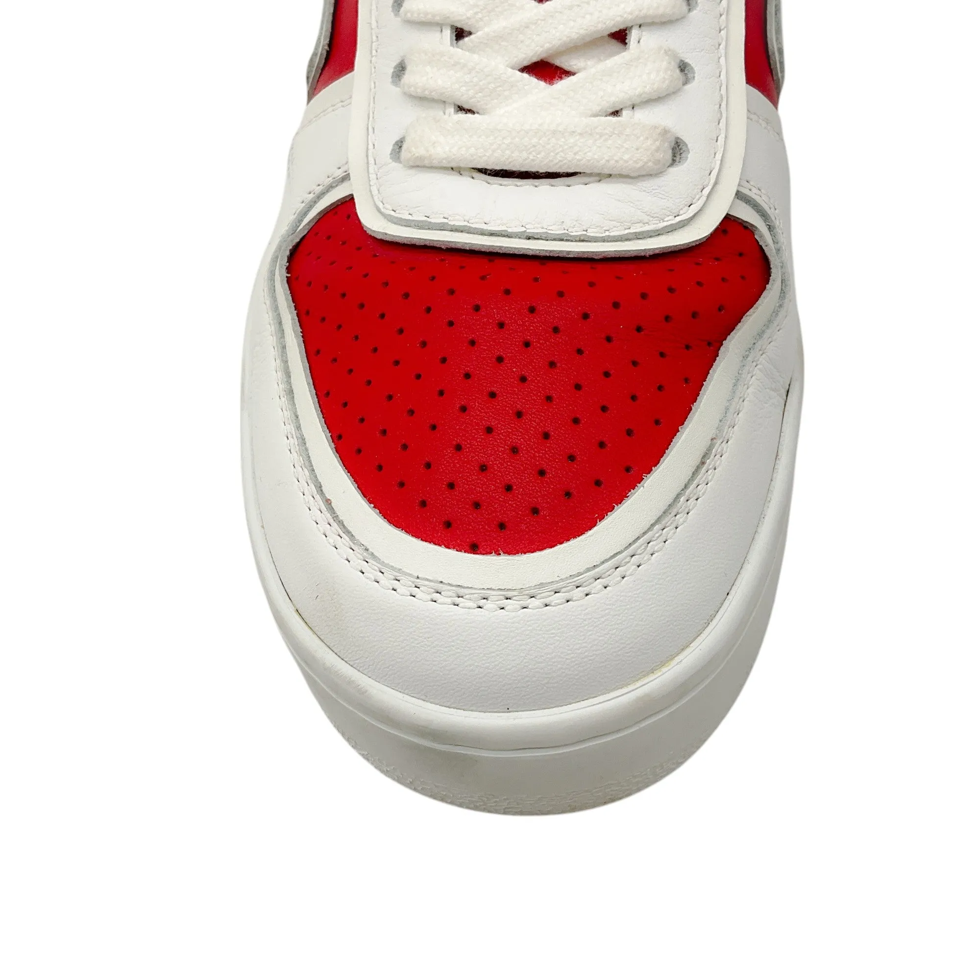 Celine Optic White / Red Spring 2022 Calfskin CT-01 Z High Top Trainer