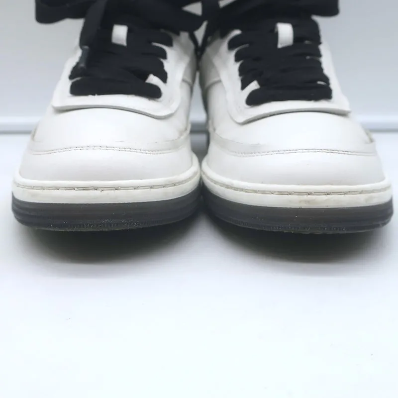Chanel 24P CC Low Top Sneakers White Leather Size 36