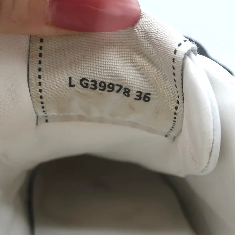 Chanel 24P CC Low Top Sneakers White Leather Size 36