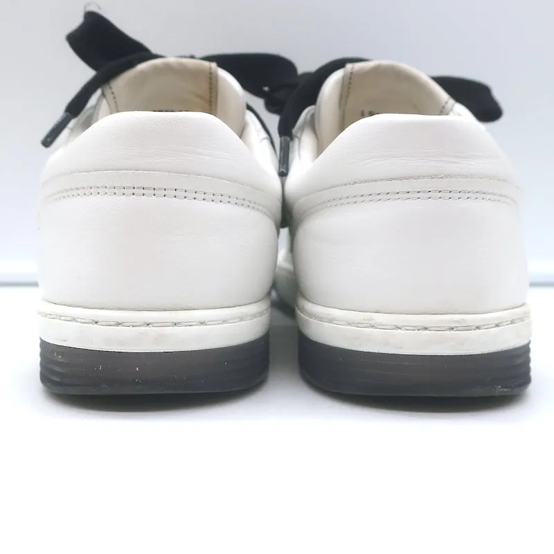 Chanel 24P CC Low Top Sneakers White Leather Size 36