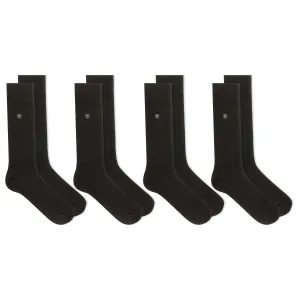 Chaps Men's Solid Dress Crew Socks 4 Pair
