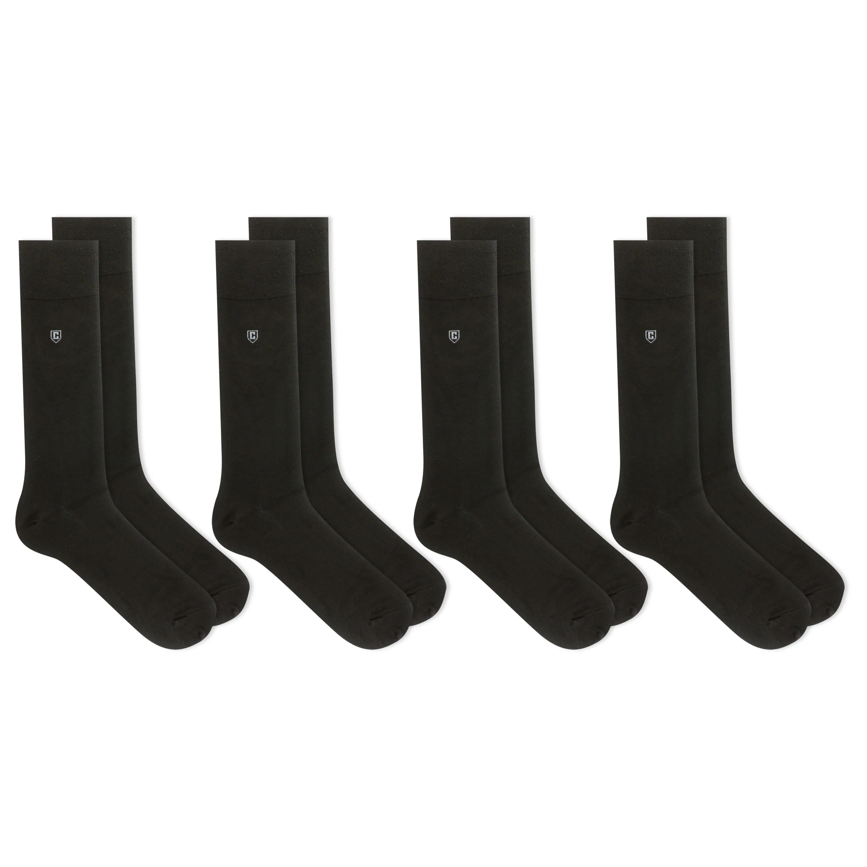 Chaps Men's Solid Dress Crew Socks 4 Pair