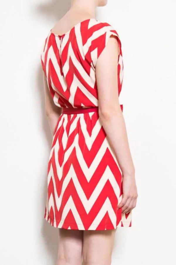Chevron Blouse Dress