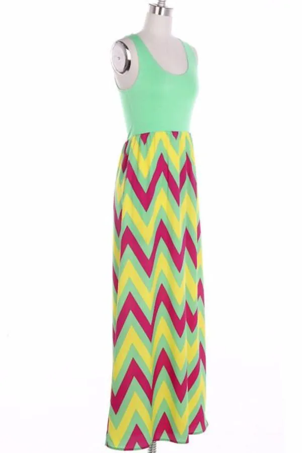 Chevron Maxi Dress