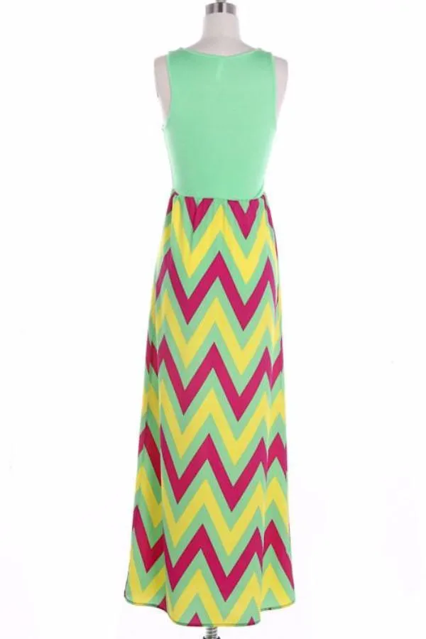 Chevron Maxi Dress